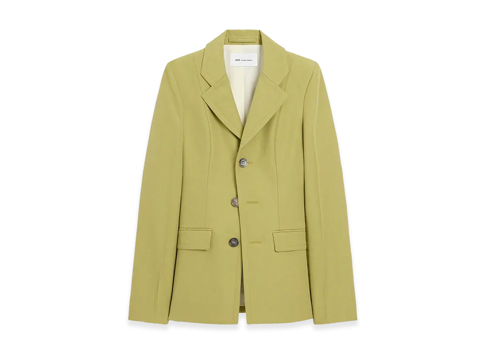 AMI PARIS New Wool Single Breasted Fitted Jacket "Green"