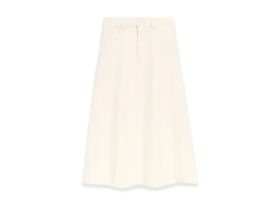 AMI PARIS Cotton Long Skirt "White"