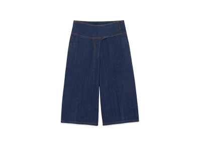 AMI PARIS Cotton Wrapped Belted Bermuda Shorts "Blue"
