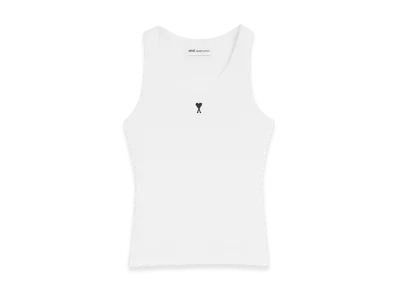 AMI PARIS Cotton Ami De Coeur Tanktop "White"