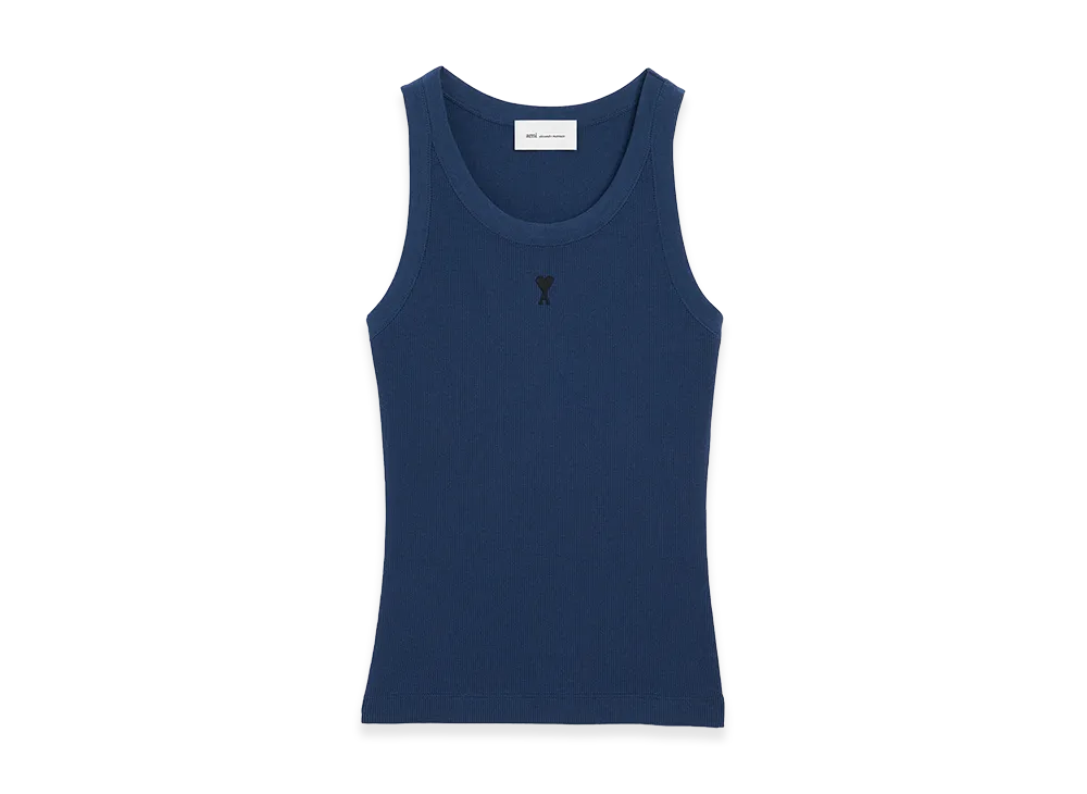 AMI PARIS Cotton Ami De Coeur Tanktop "Blue"