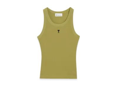 AMI PARIS Cotton Ami De Coeur Tanktop "Green"