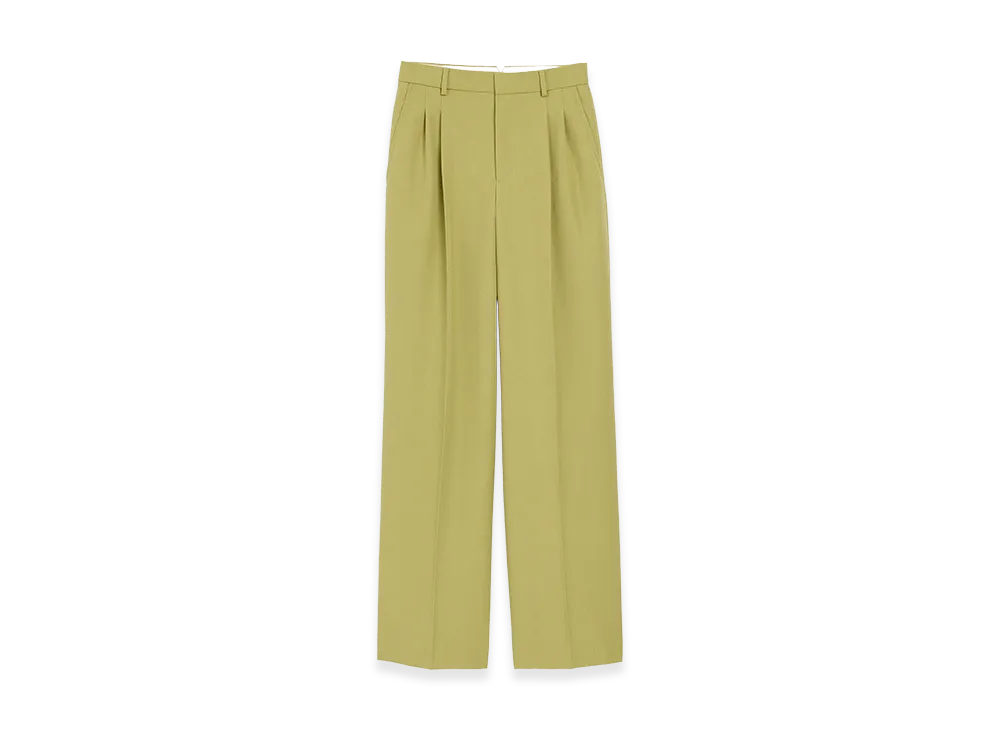 AMI PARIS New Wool Low Waist Wide Trousers "Green"