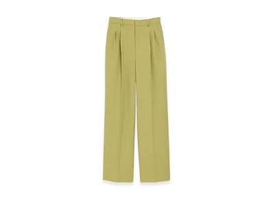 AMI PARIS New Wool Low Waist Wide Trousers "Green"