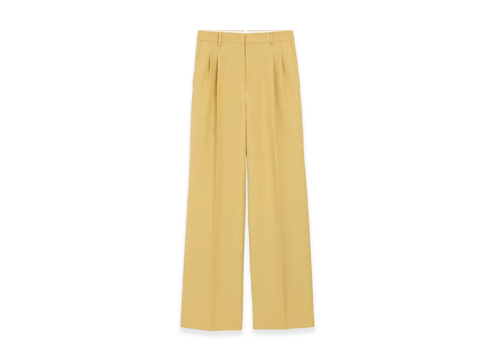 AMI PARIS New Wool Low Waist Wide Trousers "Yellow"