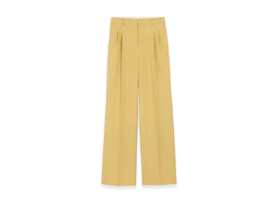 AMI PARIS New Wool Low Waist Wide Trousers "Yellow"