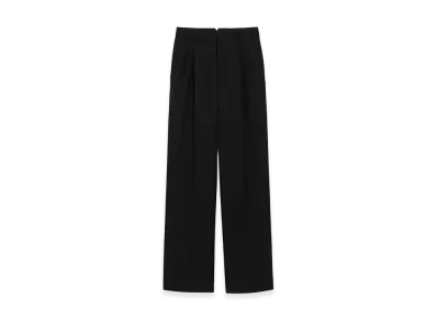 AMI PARIS New Wool Low Waist Wide Trousers "Black"