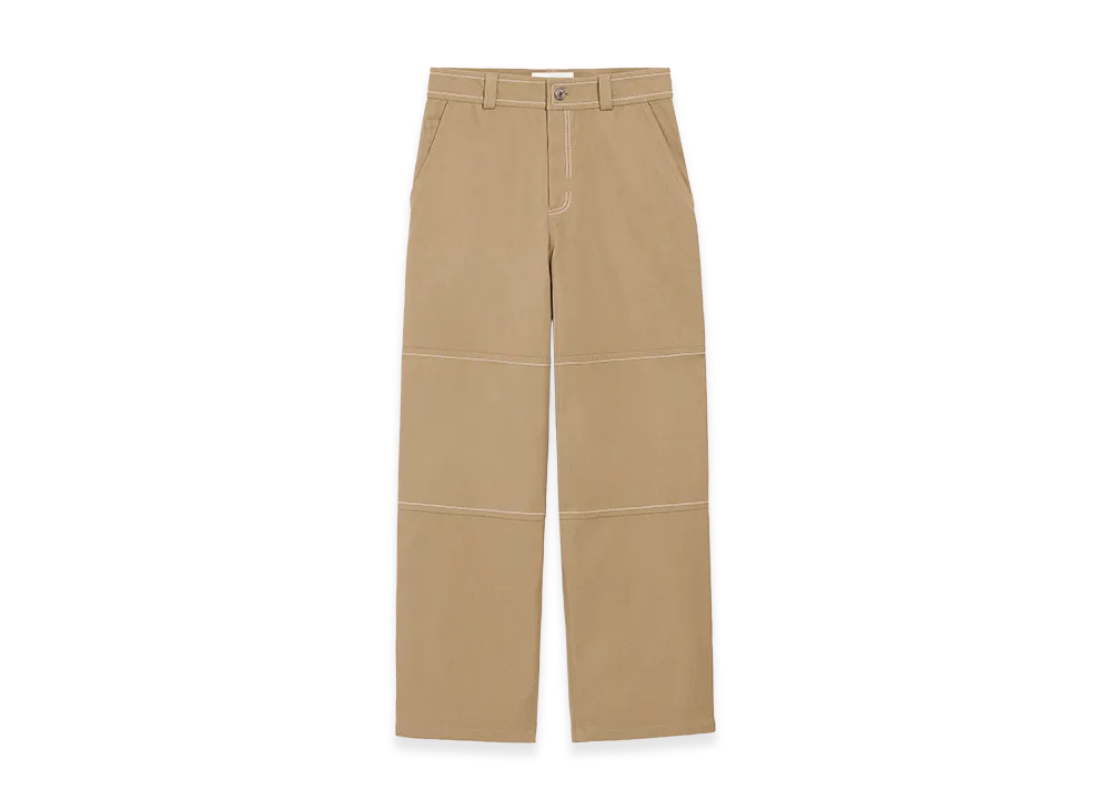 AMI PARIS Cotton Worker Trousers "Beige"