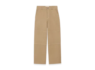 AMI PARIS Cotton Worker Trousers "Beige"