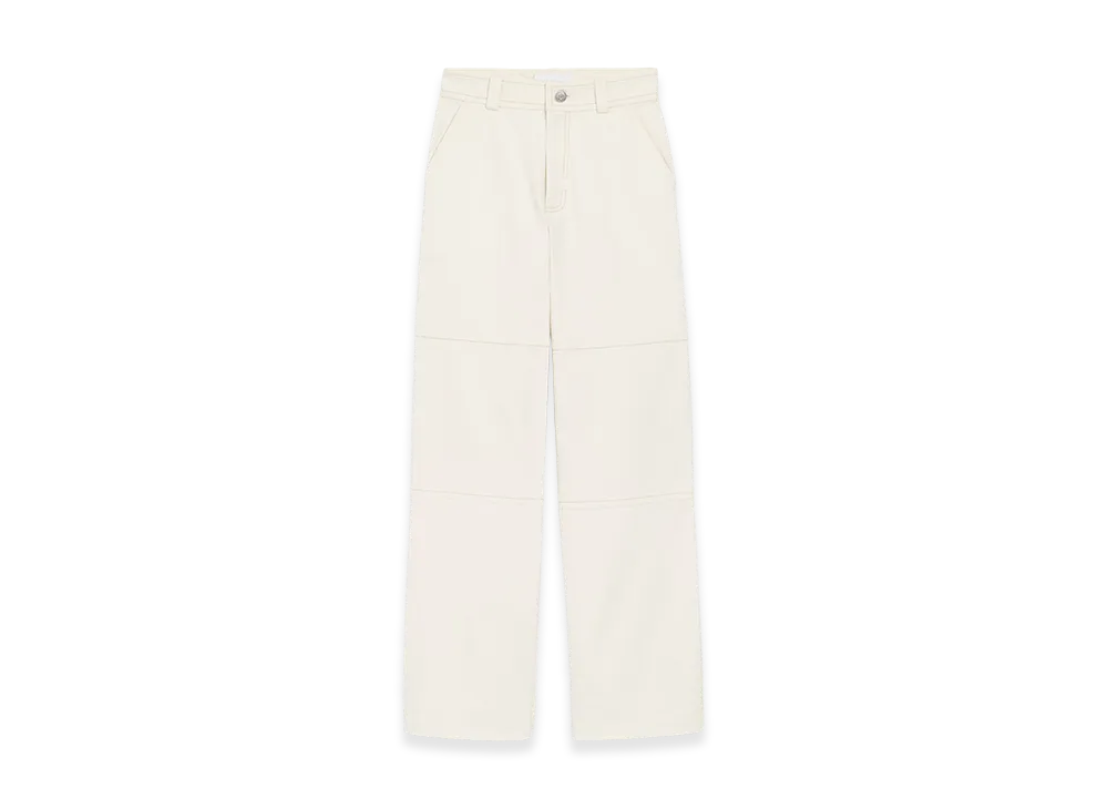 AMI PARIS Cotton Worker Trousers "White"