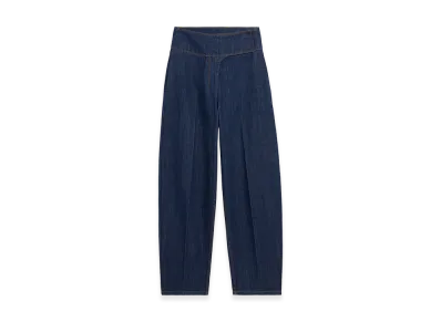 AMI PARIS Cotton Wrapped Belted Ballon Fit Jeans "Blue"