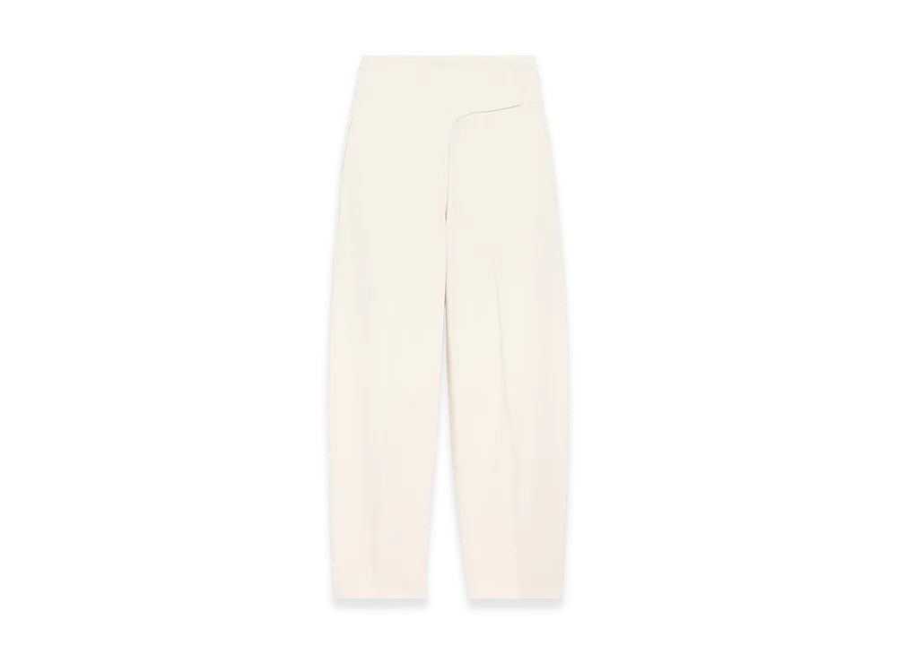 AMI PARIS Cotton Wrapped Belted Ballon Fit Jeans "White"