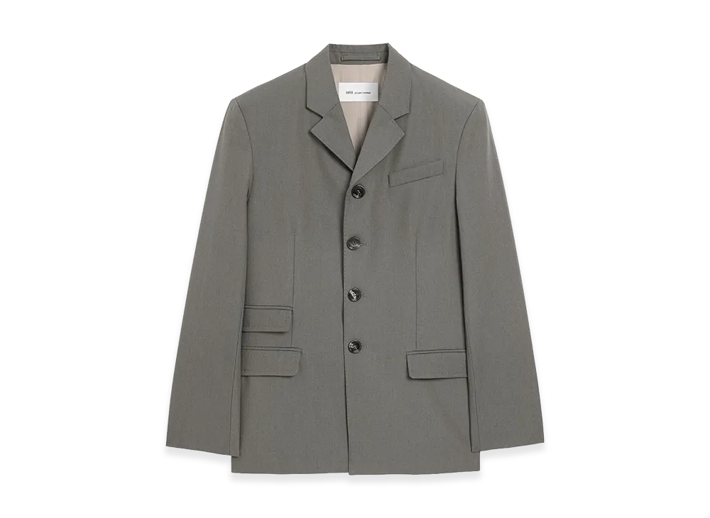 AMI PARIS New Wool Single Breasted Straight Jacket "Grey"