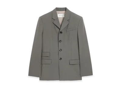 AMI PARIS New Wool Single Breasted Straight Jacket "Grey"