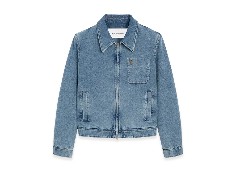 アミパリス コットン アミ ドゥ クール ジップジャケット "ブルー"