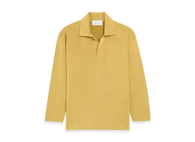 AMI PARIS Wool Long Sleeves Polo "Yellow"