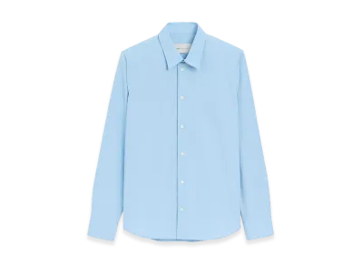 AMI PARIS Cotton Tailor Embroidered Ami De Coeur Shirt "Blue"