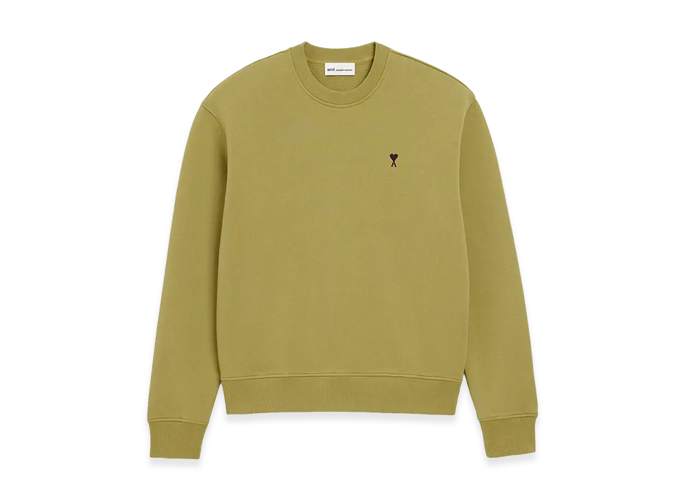 AMI PARIS Cotton Ami De Coeur Sweatshirt "Green"