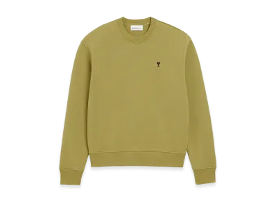 AMI PARIS Cotton Ami De Coeur Sweatshirt "Green"