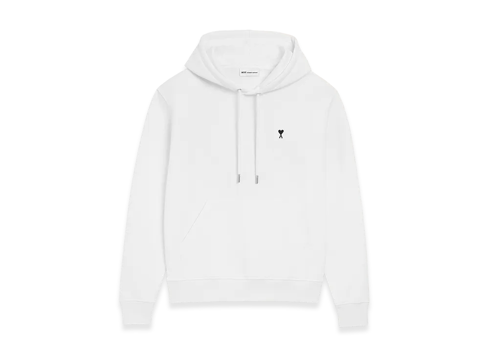 AMI PARIS Cotton Ami De Coeur Hoodie "White"