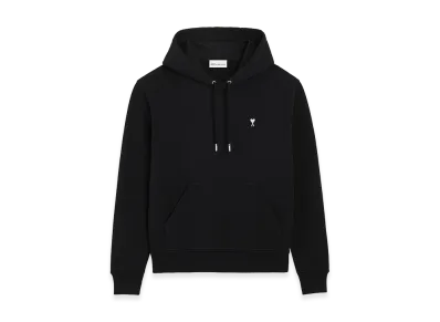 AMI PARIS Cotton Ami De Coeur Hoodie "Black"