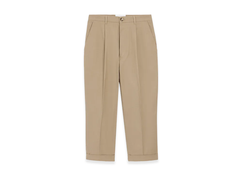 AMI PARIS Cotton Carrot Oversized Trousers "Beige"