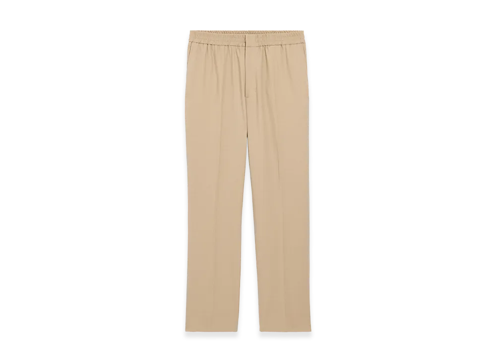AMI PARIS Wool Elasticated Waist Trousers "Beige"