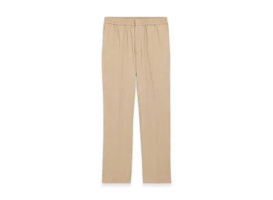 AMI PARIS Wool Elasticated Waist Trousers "Beige"