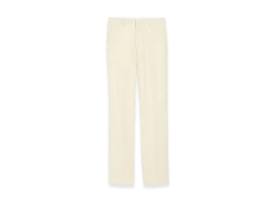 AMI PARIS Wool Straight Trousers "White"