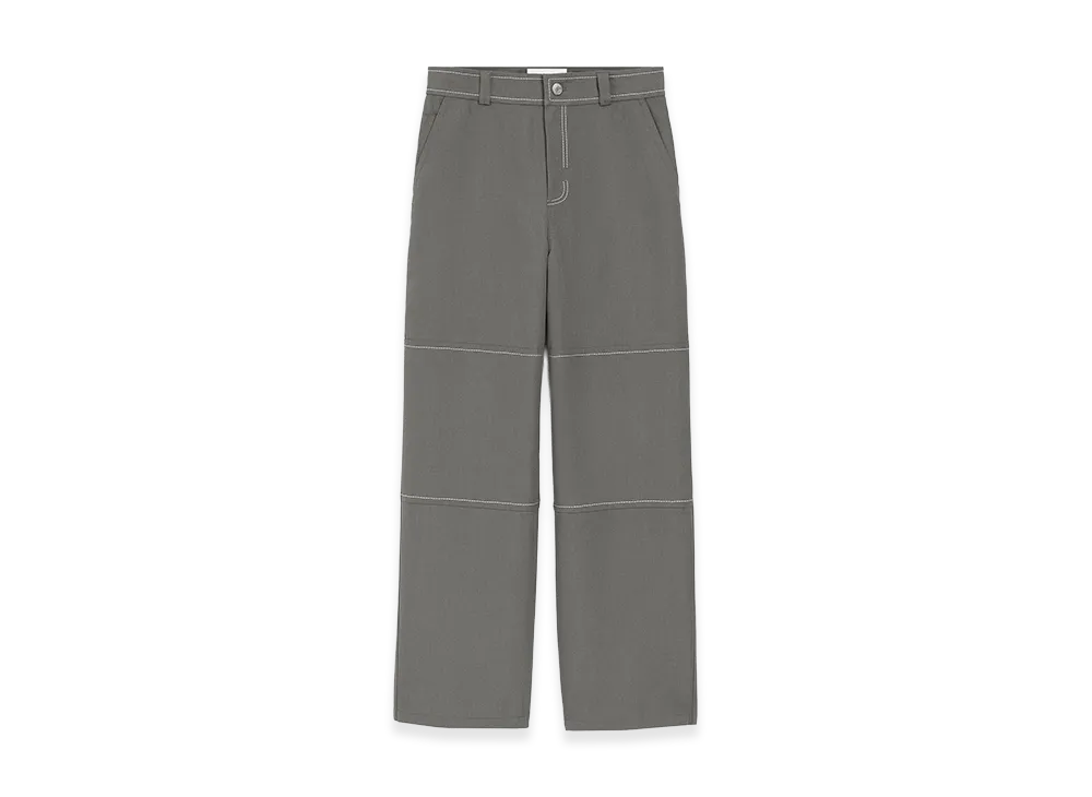 AMI PARIS New Wool Worker Trousers "Grey"
