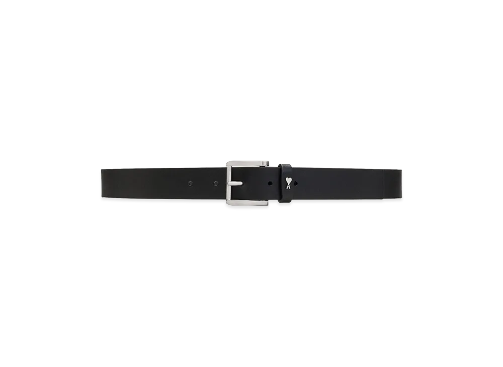 AMI PARIS Cowhide Leather Paris Paris Belt "Black"