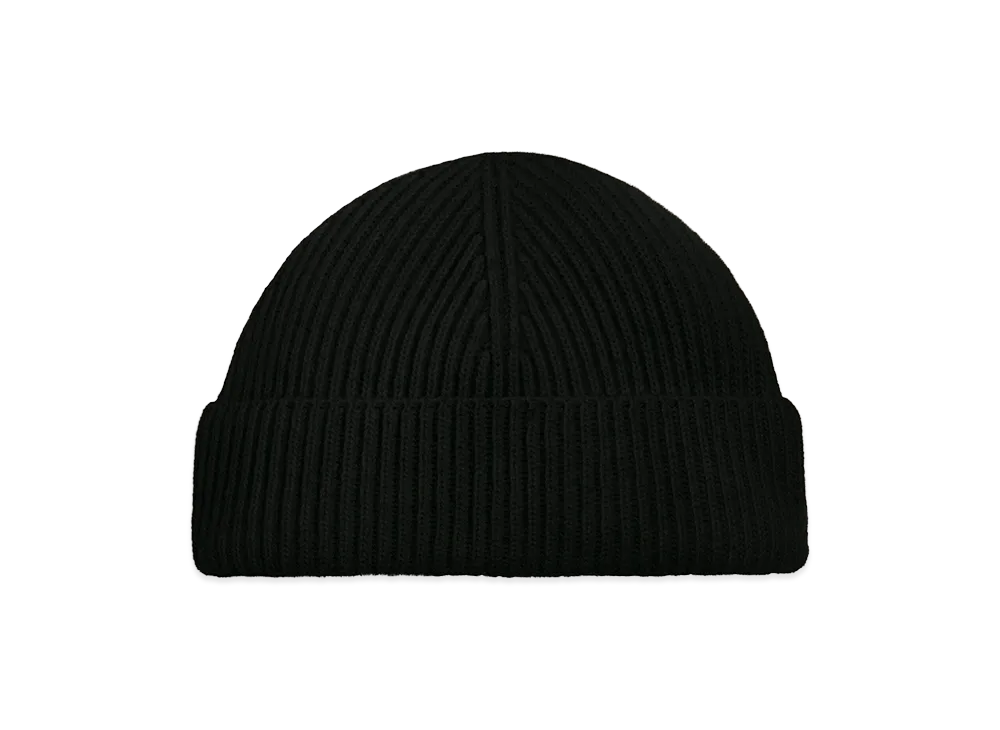 AMI PARIS Wool Ami Leather Label Beanie "Black"