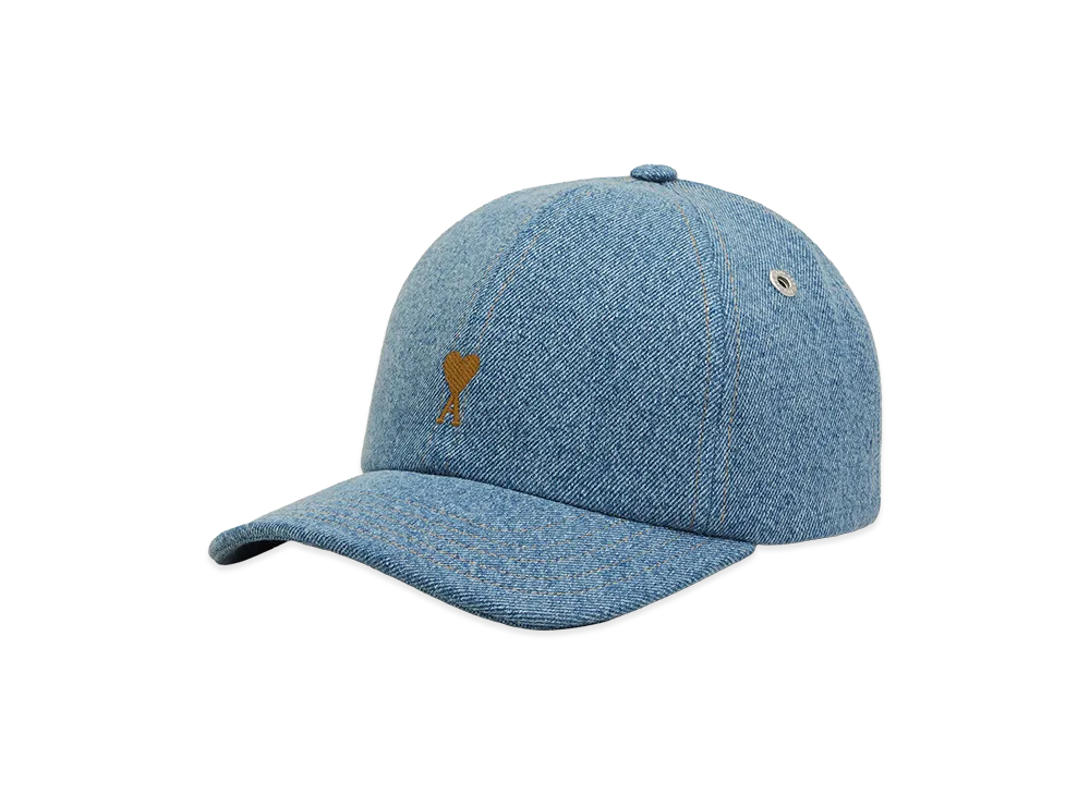 AMI PARIS Cotton Ami De Coeur Embroidery Cap "Blue"