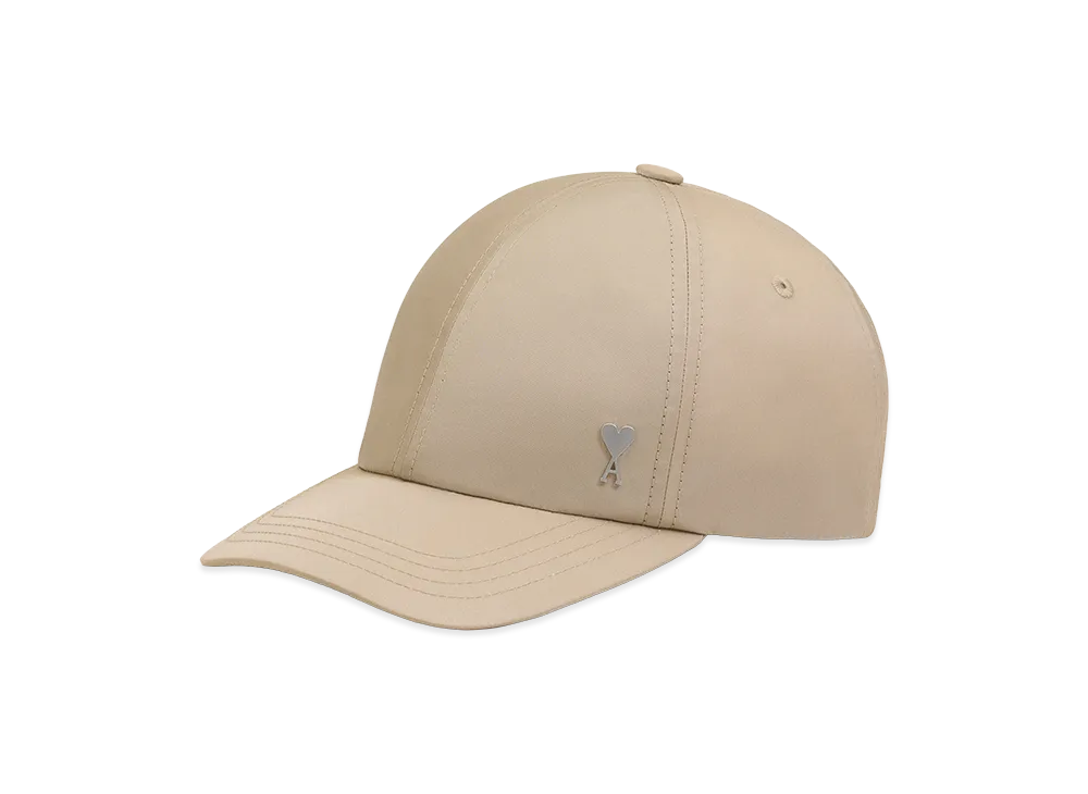 AMI PARIS Nylon Ami De Coeur Stud Cap "Beige"