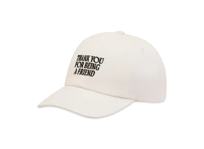 AMI PARIS Cotton Thank You For Being A Friend Embroidery Cap "White"