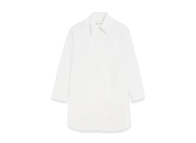AMI PARIS Cotton Ami De Coeur Wide Shirt Dress "White"