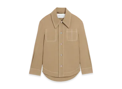 AMI PARIS Cotton Worker Buttoned Jacket "Beige"