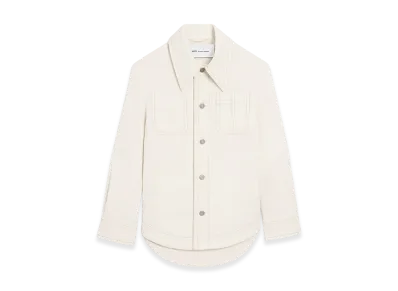 AMI PARIS Cotton Worker Buttoned Jacket "White"