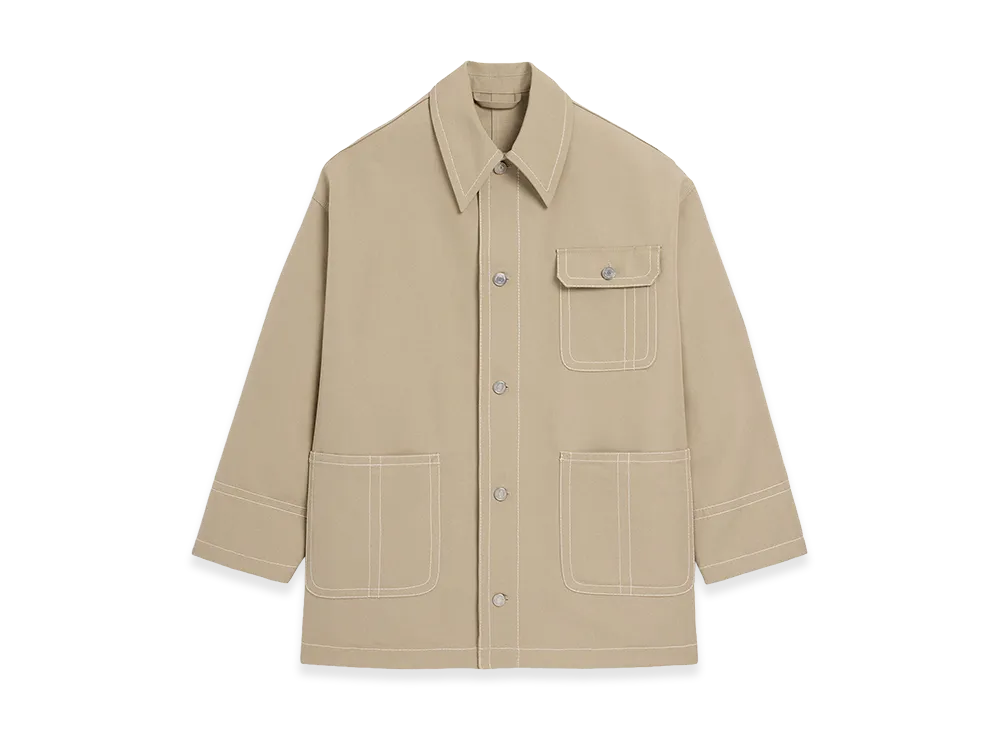 AMI PARIS Cotton Worker Jacket "Beige"