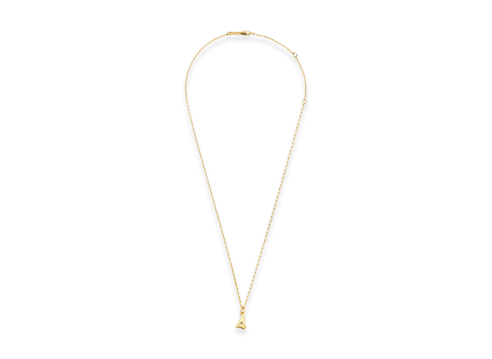 AMI PARIS Brass Hammered 4 Pendant Necklace "Gold"