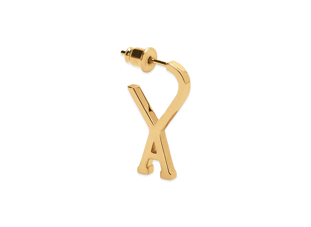 AMI PARIS Brass Small Ami De Coeur Hoop "Gold"