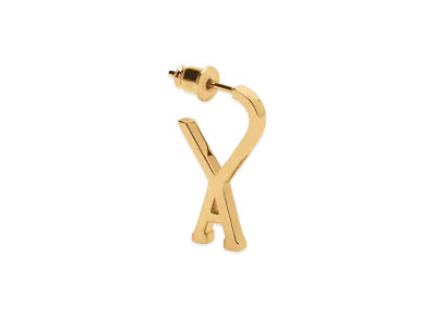 AMI PARIS Brass Small Ami De Coeur Hoop "Gold"