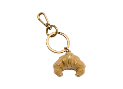 AMI PARIS Metal Ami De Coeur Croissant Keyring "Gold"
