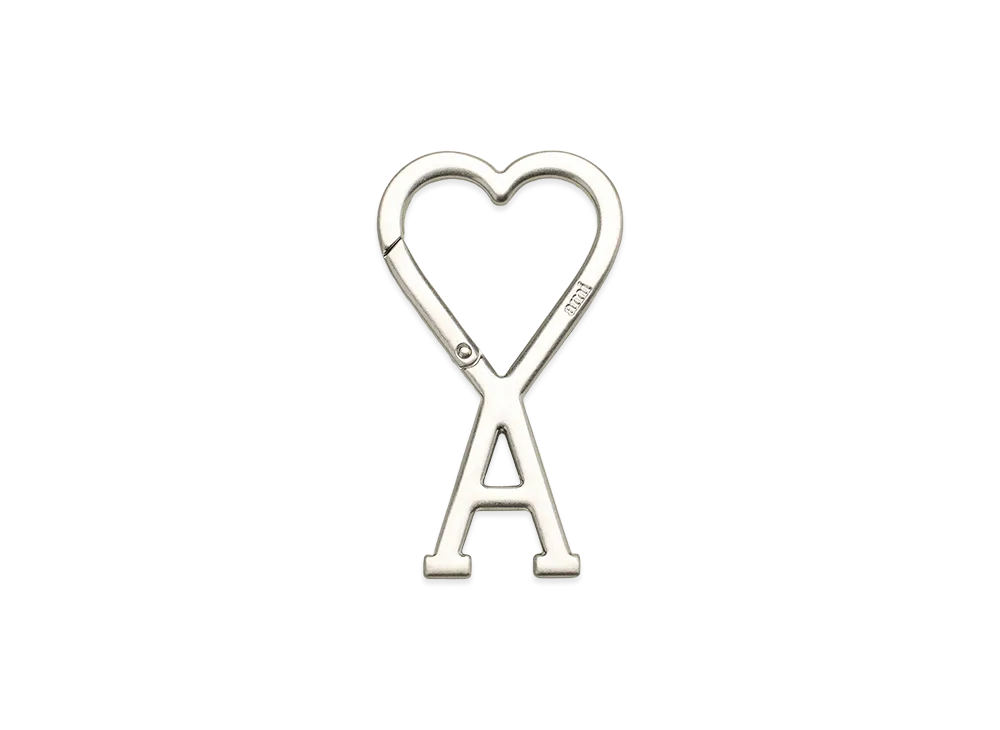 AMI PARIS Metal Ami De Coeur Hook Keyring "Silver"