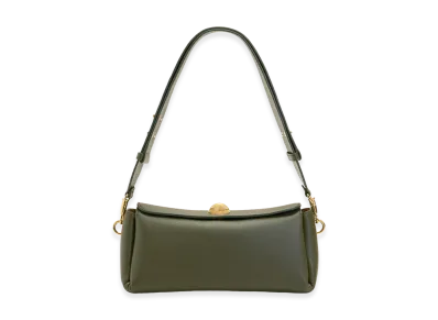 AMI PARIS Cow Leather Carrousel Bag "Green"