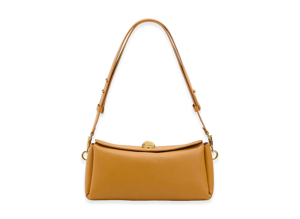 アミパリス カウレザー カルーセル バッグ "イエロー"