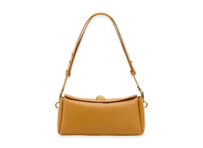 AMI PARIS Cow Leather Carrousel Bag "Yellow"