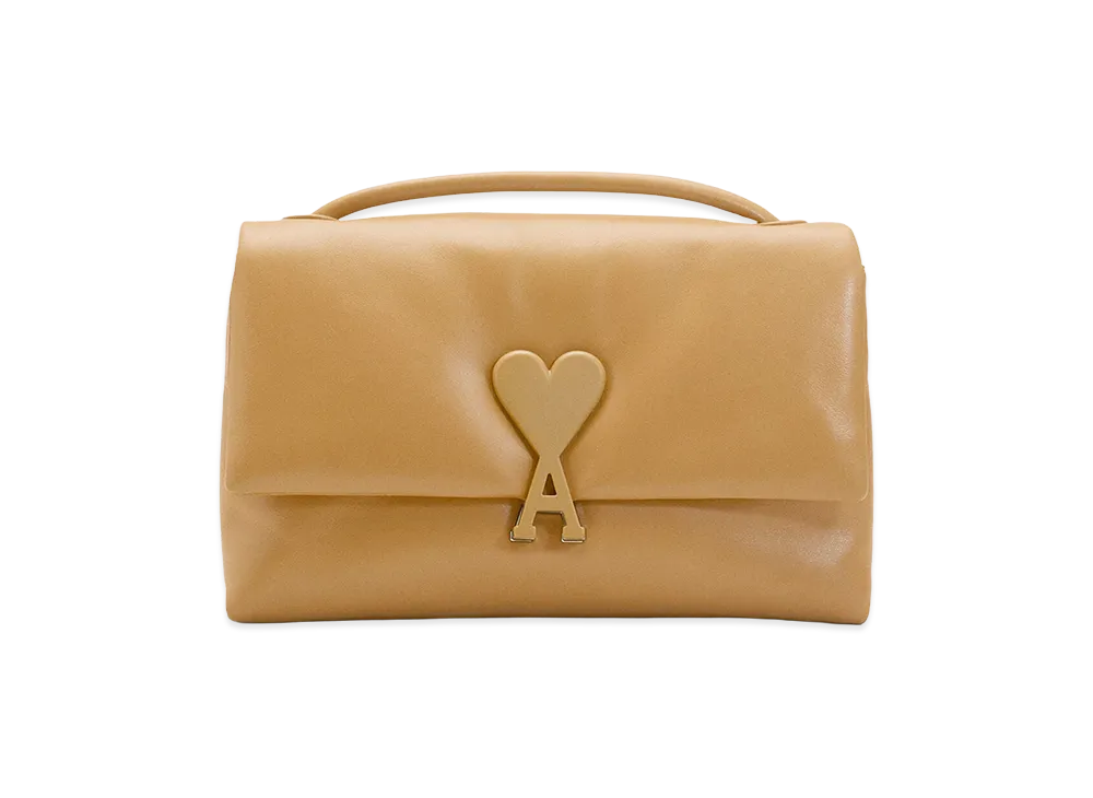 AMI PARIS Cowhide Leather Voulez Vous Bag "Yellow"