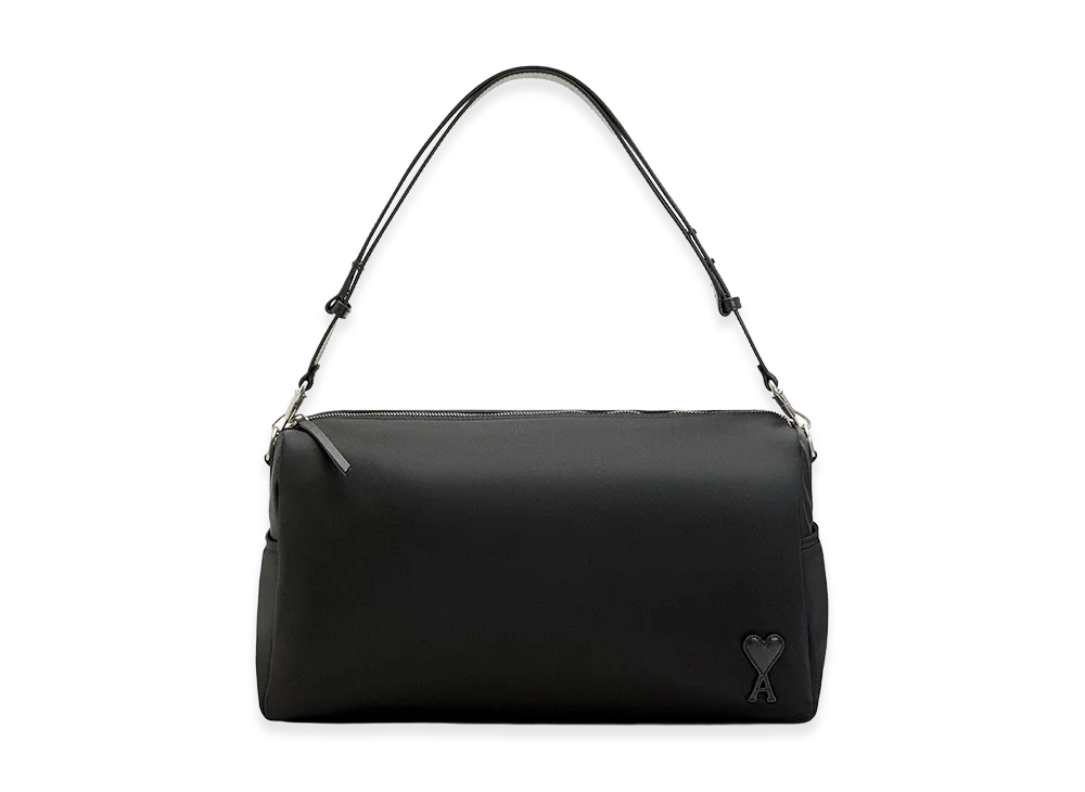 AMI PARIS Nylon Canvas Large Marcel Backpack "Black"