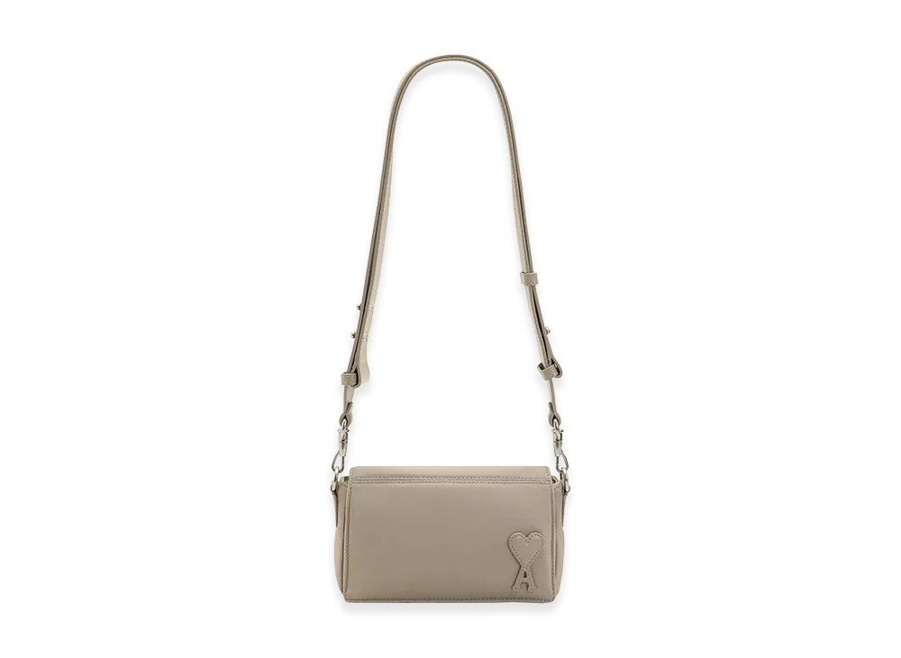 AMI PARIS Nylon Marcel Lunch Box Bag "Grey"